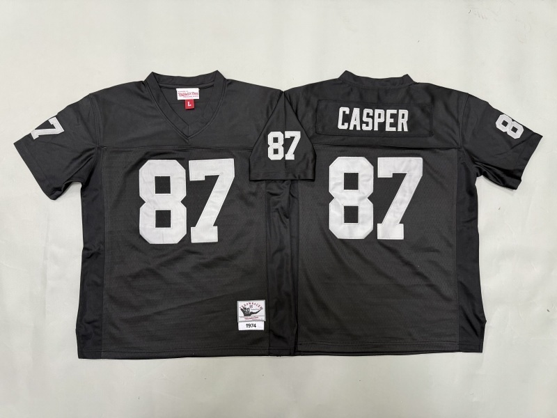 Youth Oakland Raiders #87 Casper Black Throwback Limited Nike NFL Jersey 01